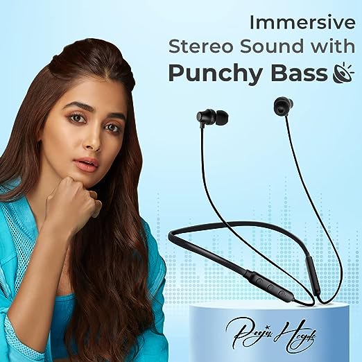 PTron Tangent Lite Bluetooth 5.0 Headphones with Mic, Hi-Fi Stereo Sound Neckband, 8Hrs Playtime, Lightweight Snug-fit in-Ear Headphones, IPX4 Water Resistant, Fast Charge & Voice Assistant (Black) PTron Tangent Lite Bluetooth 5.0 Headphones with Mic, Hi-Fi Stereo Sound Neckband, 8Hrs Playtime, Lightweight Snug-fit in-Ear Headphones, IPX4 Water Resistant, Fast Charge & Voice Assistant (Black)